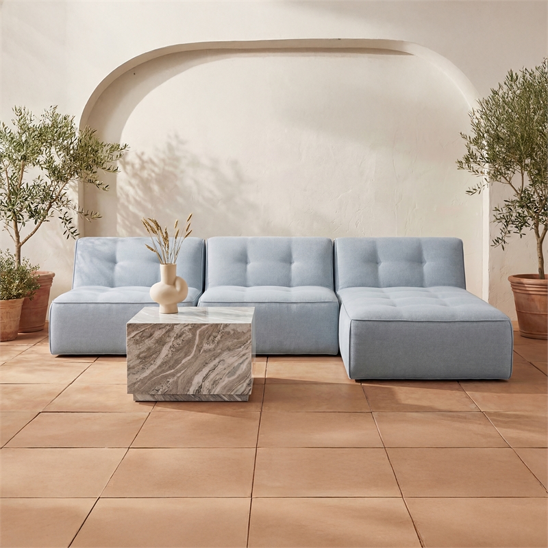 Moe's Home Collection Sunseeker Outdoor Chairs Fabric Blue
