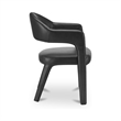 Moe's Home Collection Martens Dining Chairs Leather Black