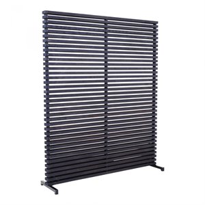 moe's home collection dallin contemporary wood screen in black