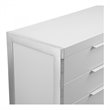 Moe's Home Collection Neo Modern Wood Sideboard with Stainless Steel in White