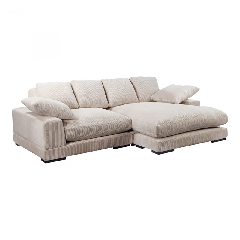 Moe's Home Plunge Upholstered Sectional in Cappuccino Cymax Business