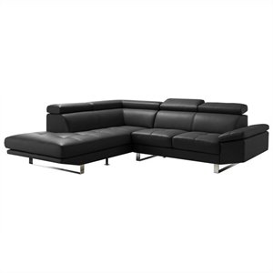 Moe's Andreas Left Sectional in Black