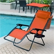 Jeco Oversized Olefin Oversized Zero Gravity Patio Recliner in Terra Cotta
