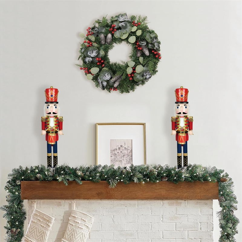 18 Inch Red -Wood Nutcracker Drummer Soldier