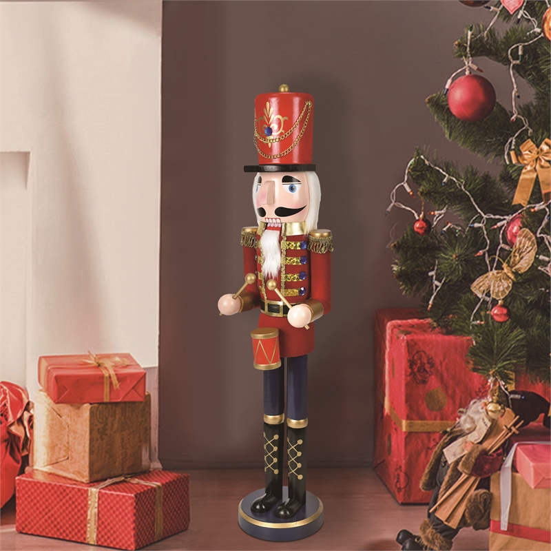 24 Inch Red Nutcracker Drummer Soldier