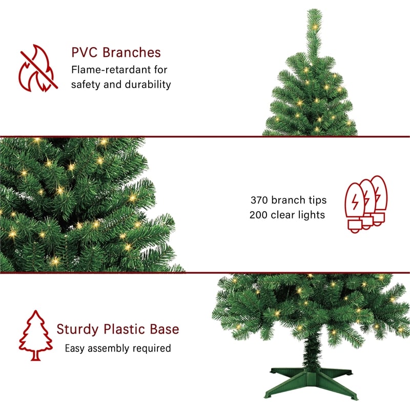 Jeco 5' Wood Trail Pine Artificial Christmas Tree