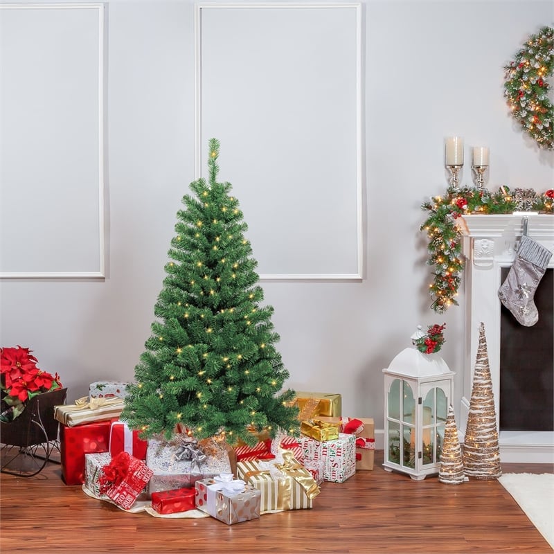Jeco 5' Wood Trail Pine Artificial Christmas Tree