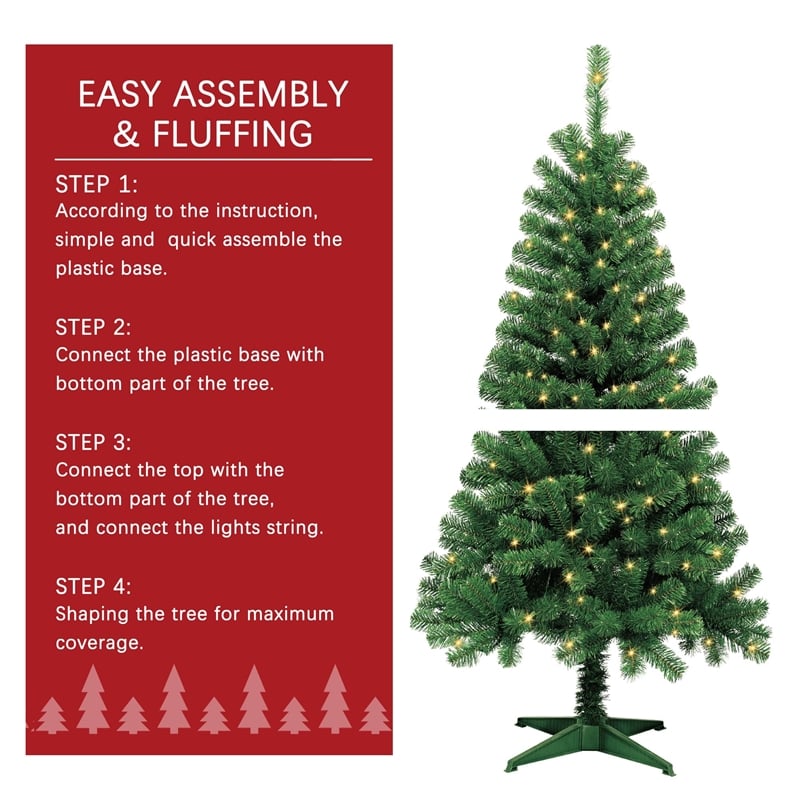 Jeco 5' Wood Trail Pine Artificial Christmas Tree