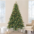 Jeco 7' Pre-Lit Berrywood Pine Artificial Christmas Tree