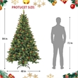 Jeco 7' Pre-Lit Berrywood Pine Artificial Christmas Tree