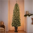 Jeco 7' Pre-Lit Artificial Christmas Tree With Urn Base