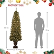 Jeco 7' Pre-Lit Artificial Christmas Tree With Urn Base