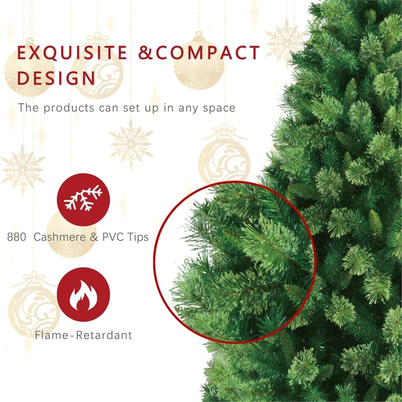 Jeco 6.5' Unlite Artificial Christmas Tree With Metal Base