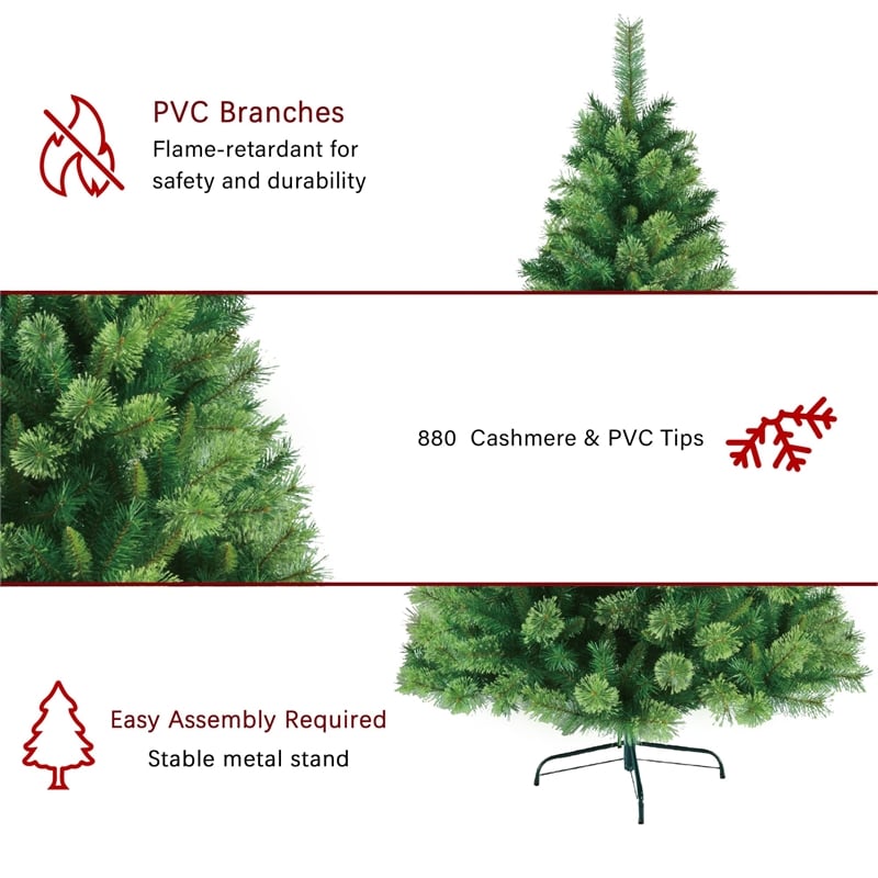 Jeco 6.5' Unlite Artificial Christmas Tree With Metal Base
