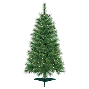 Jeco 4' Pre-Lit Artificial Christmas Tree