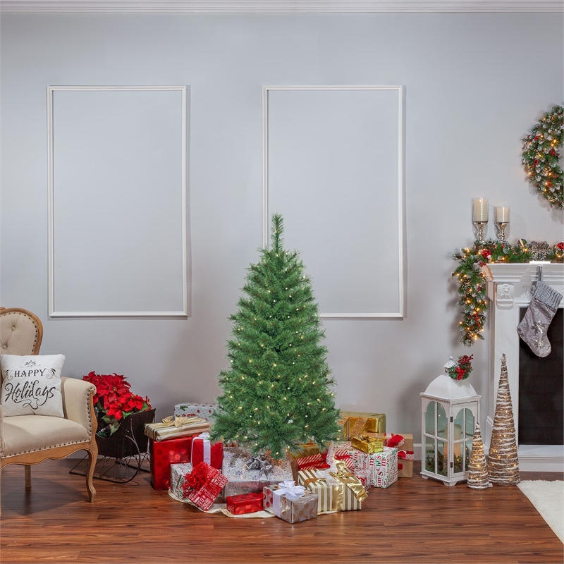Jeco 4' Pre-Lit Artificial Christmas Tree