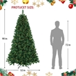 Jeco 7.5' Pre-Lit Artificial Christmas Tree With Metal Base