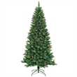 Jeco 7' Slim Pre-Lit Artificial Christmas Tree With Metal Stand