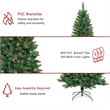 Jeco 7' Slim Pre-Lit Artificial Christmas Tree With Metal Stand