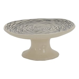 Jeco 10&quot Decorative Ceramic Plate in Gray/Black