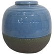 Jeco Ceramic Circular Jar in Blue and Gray