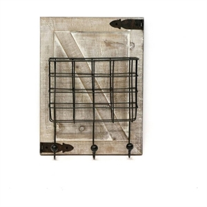 Jeco Wood and Iron Metal Hook in Black