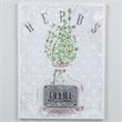 Jeco Herbaceous Floral 3D Thyme Canvas Art in White and Green
