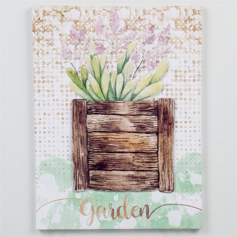 Jeco Floral 3D Canvas Art in Brown and Green