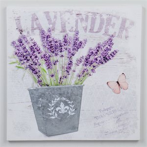 Jeco Floral 3D Canvas Art in Purple and Gray