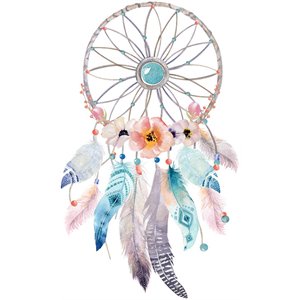 Jeco 19.7&quot Dreamcatcher Canvas Art in Multi-Color