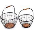 Jeco 2 Piece Basket Set in Brown and Black