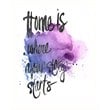 Jeco Text Canvas Art in Purple and Black
