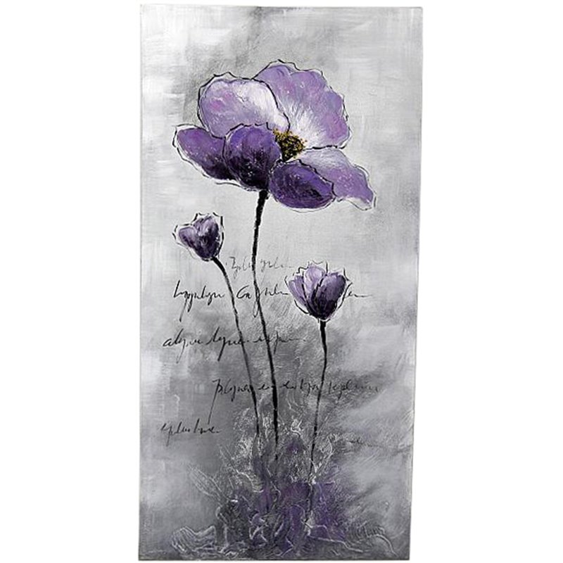 Jeco Floral and Botanical Canvas Art in Purple and Black