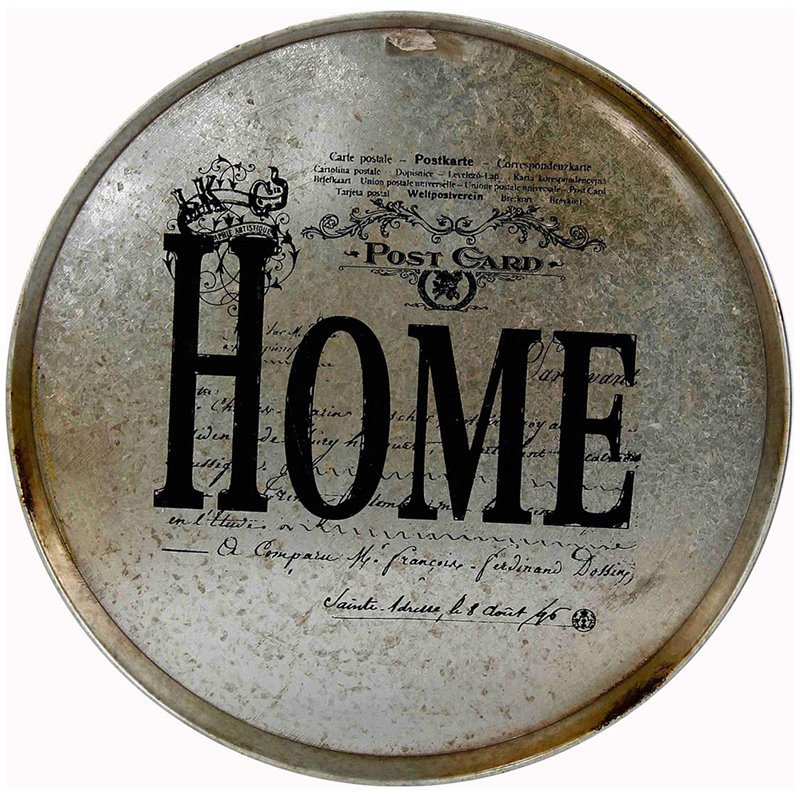 Jeco Metal Serving Tray in Golden and Black