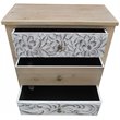 Jeco 3 Drawer Accent Chest in Natural and White