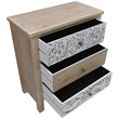 Jeco 3 Drawer Accent Chest in Natural and White