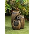 Jeco Broken Barrels Indoor Outdoor Fountain in Brown