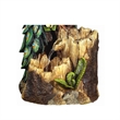 Jeco Peacock Outdoor Fountain in Blue and Brown