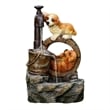 Jeco 3 Tier Barrel Outdoor Fountain in Brown