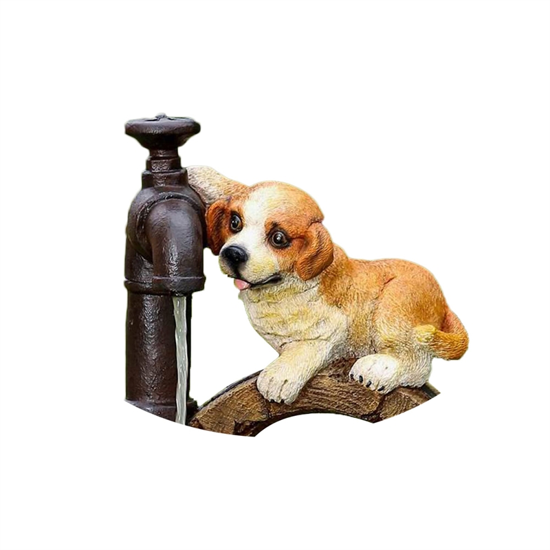 Jeco 3 Tier Barrel Outdoor Fountain in Brown