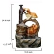 Jeco 3 Tier Barrel Outdoor Fountain in Brown