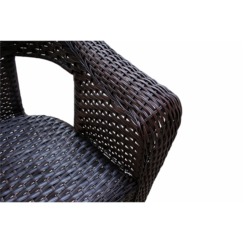 Jeco Resin Wicker Patio in Brown (Set of 2)