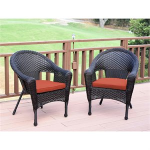 jeco wicker patio chair (set of 2)