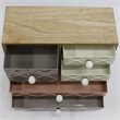 Jeco 5 Drawer Jewelry Armoire in Natural and Light Gray