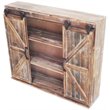 Jeco Wall Mounted Storage Cabinet in Black and Brown