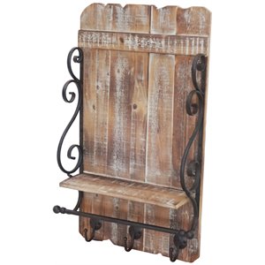 Jeco Coat Rack in Black and Brown