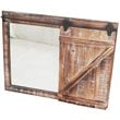 Jeco Decorative Mirror in Black and Distressed Brown