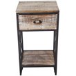Jeco 1 Drawer End Table in Black and Brown