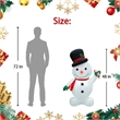 Jeco Inflatable Snowman Decor in White and Black