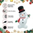 Jeco Inflatable Snowman Decor in White and Black
